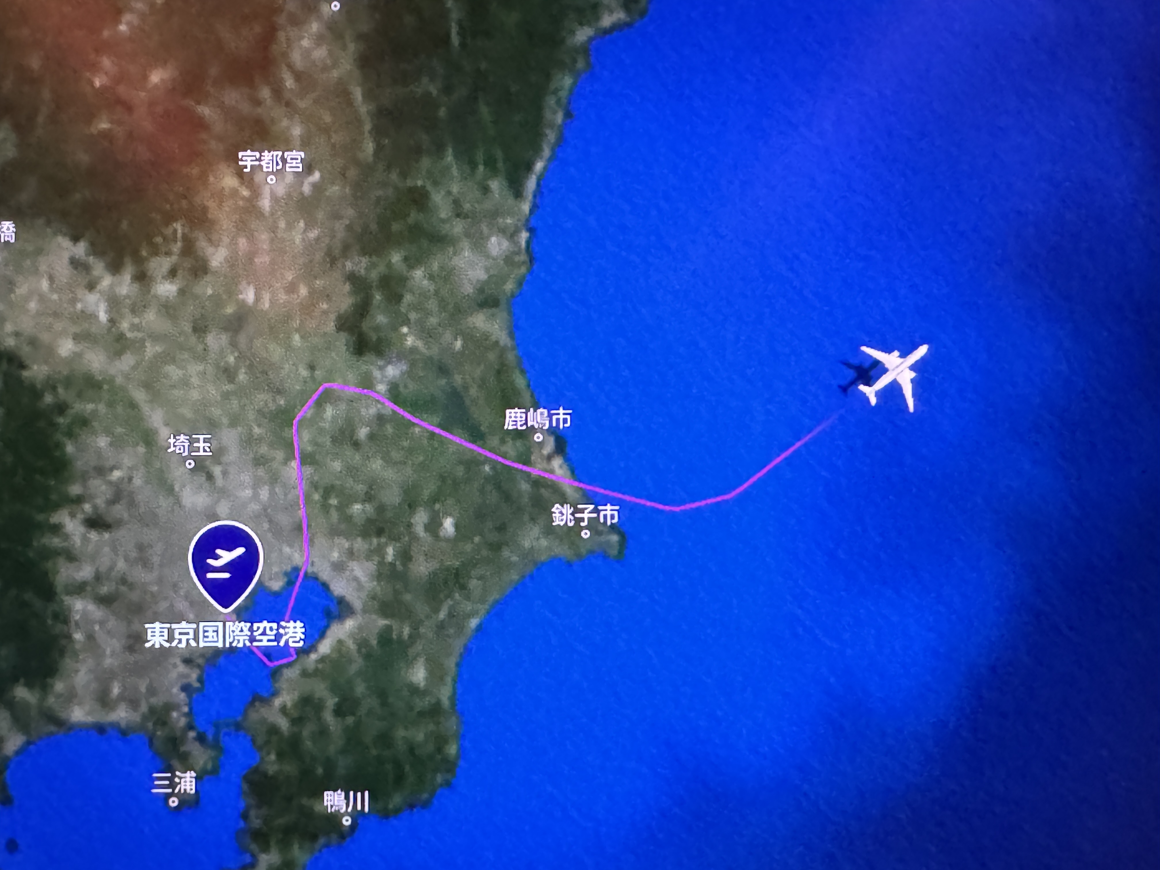 フライト中の地図表示1